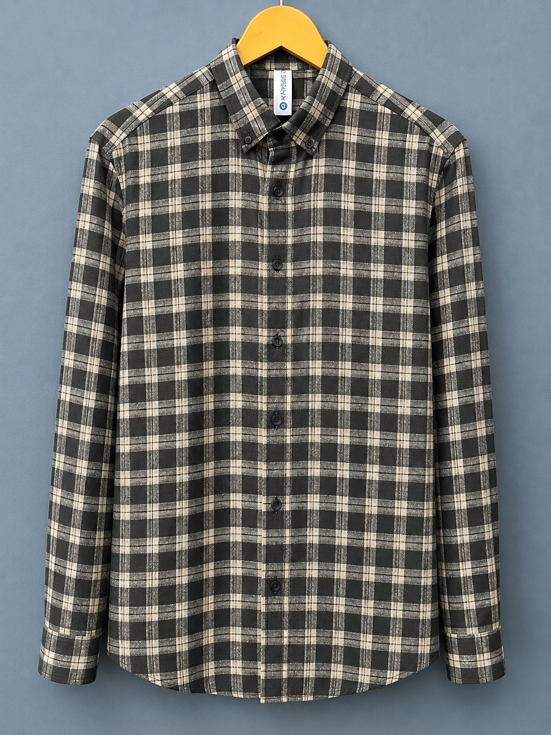 Brown and black check