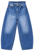 Wide Baggy Fit Denim Jeans – Classic Blue