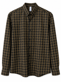golden and dark blue colour IMP flannel check