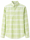 Light Green & White Checked Casual Shirt