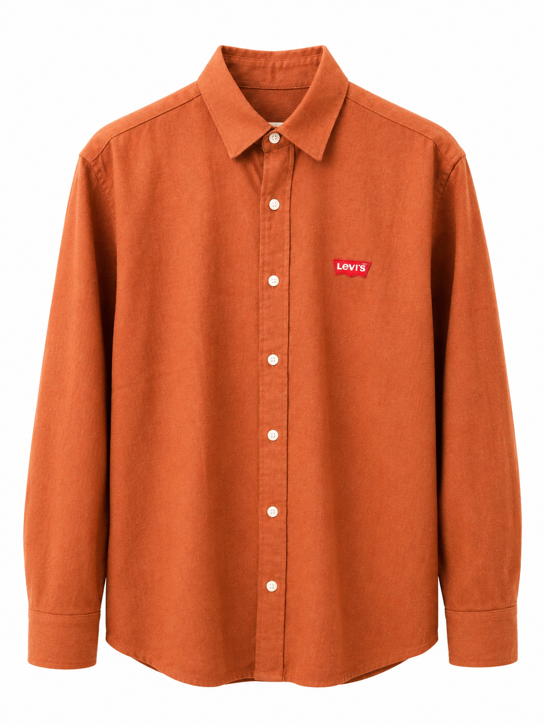 Rust Orange Full-Sleeve Casual Shirt
