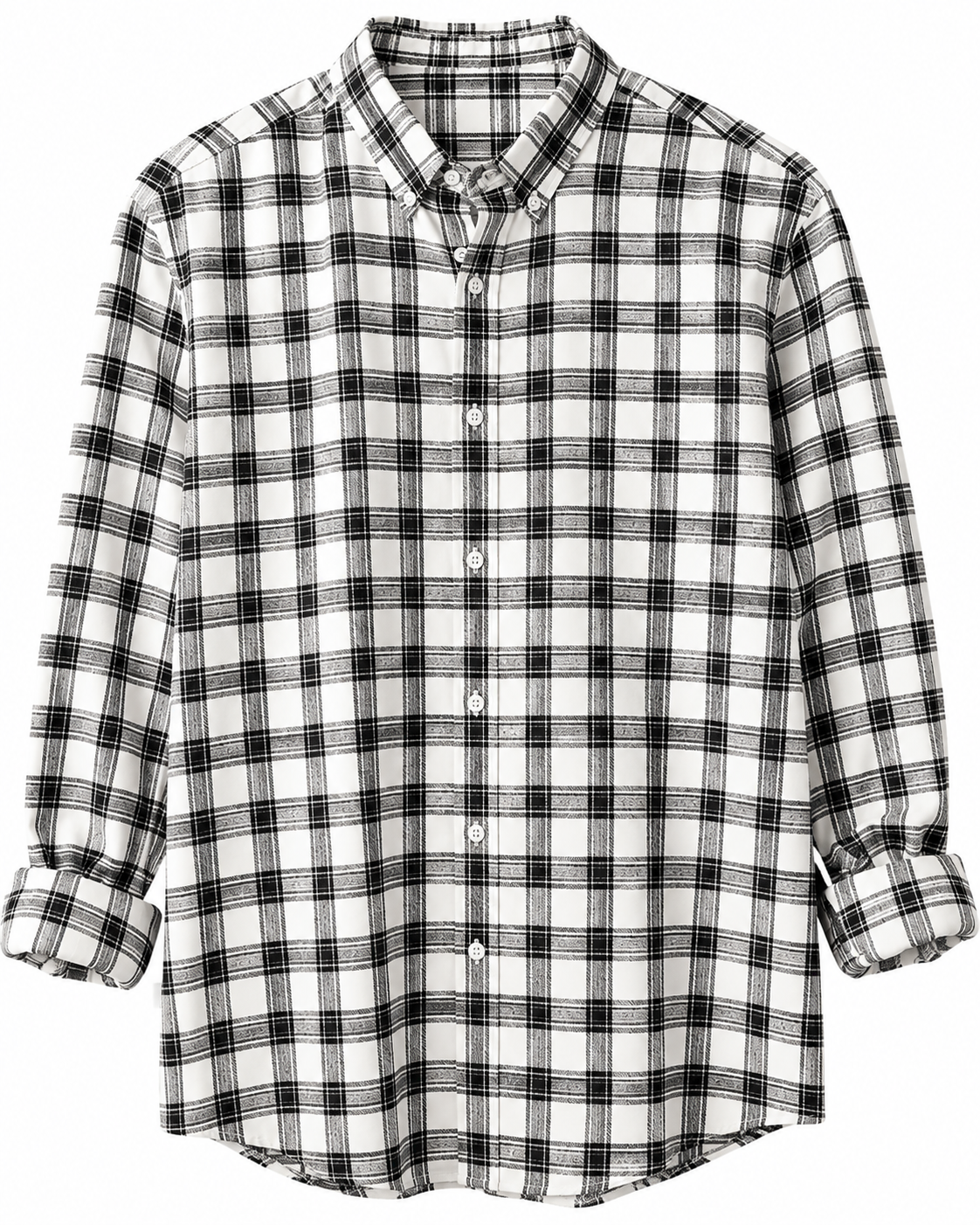 Black and white Flannel checks