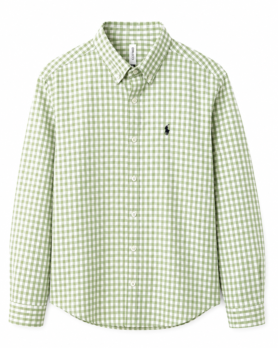 Green & White Checkered Casual Shirt