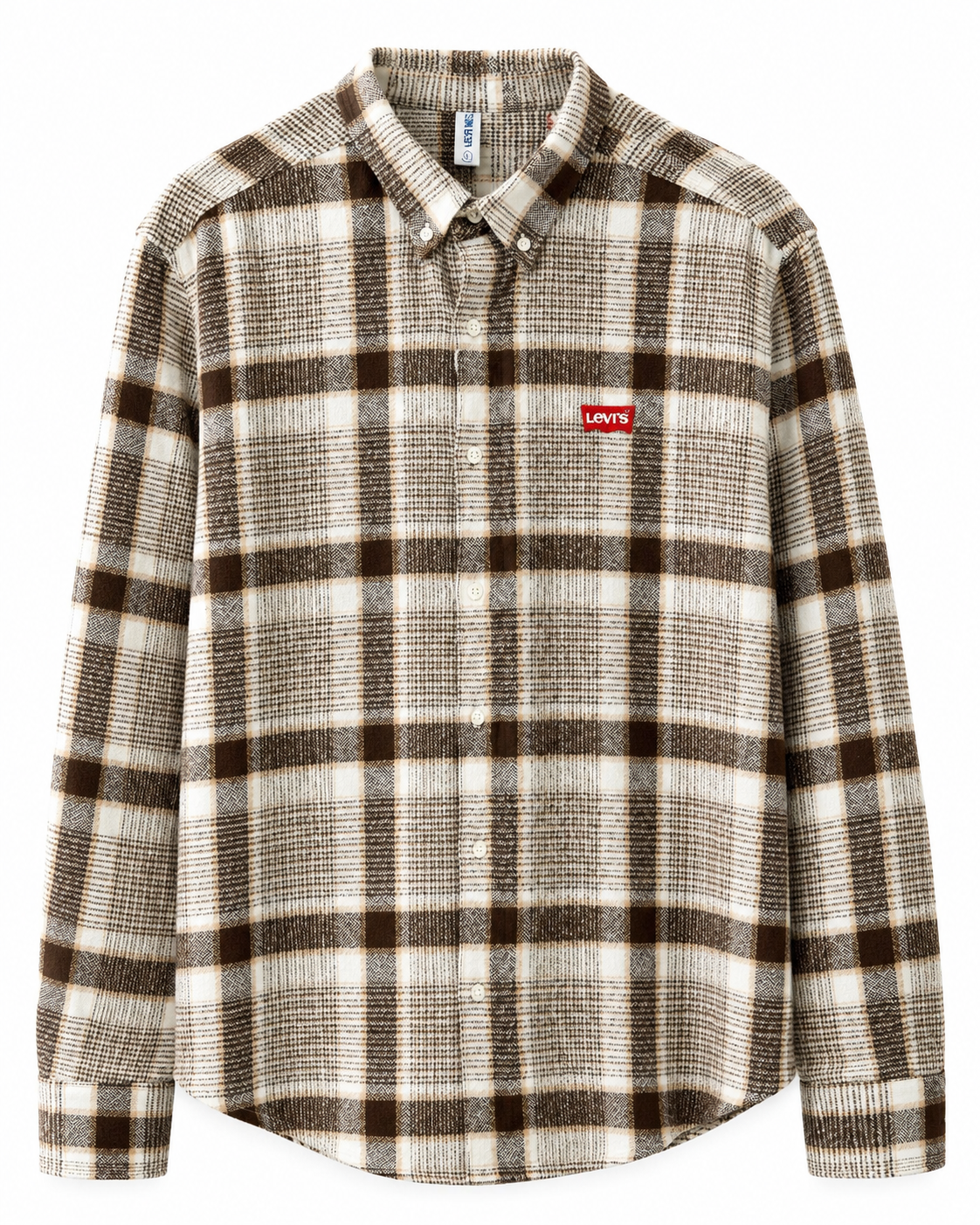 Brown & Cream Checked Flannel Shirt