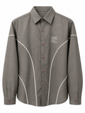 Urban Piping Detail Shirt – Charcoal Grey